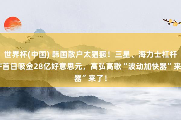 世界杯(中国) 韩国散户太猖獗！三星、海力士杠杆ETF首日吸金28亿好意思元，高弘高歌“波动加快器”来了！